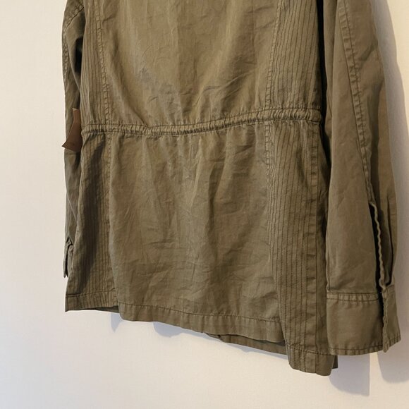 Lily Aldridge For Velvet by Graham & Spencer | Army Green  Field Jacket Sz Large - Picture 8 of 16